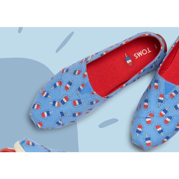 TOMS LIMITED EDITION ❤️💙 Ice Pop Classics - Picture 1 of 6